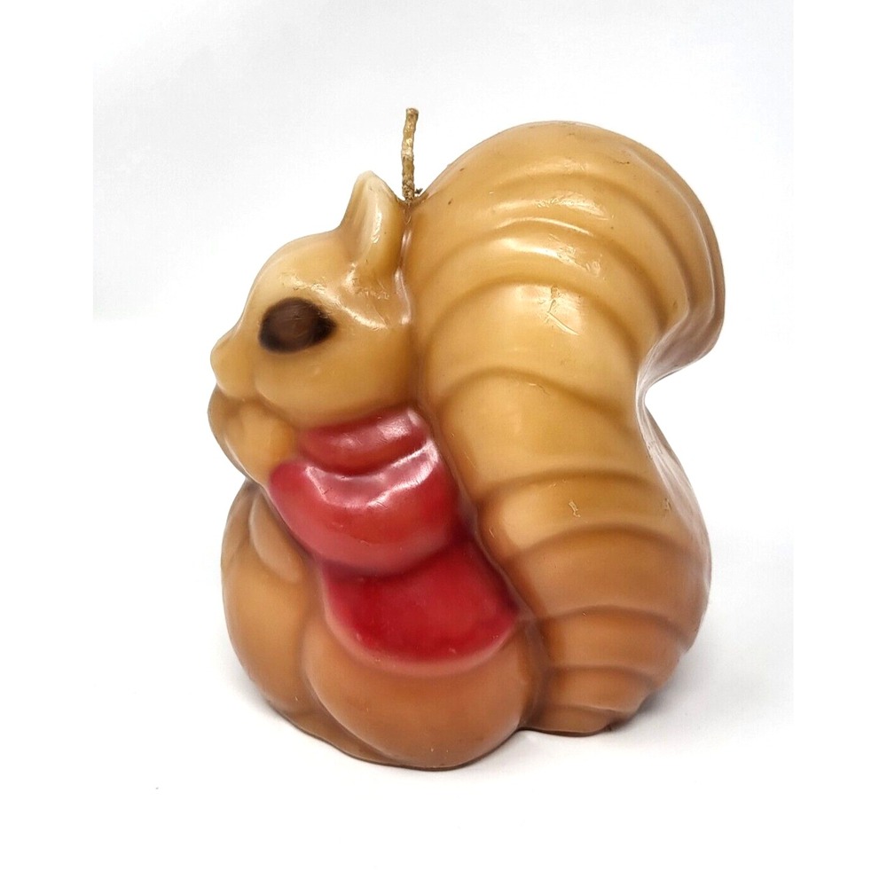 Vintage Squirrel Candle Factory Chipmunk Cute Woodland Forest Decor Unused 5.5"